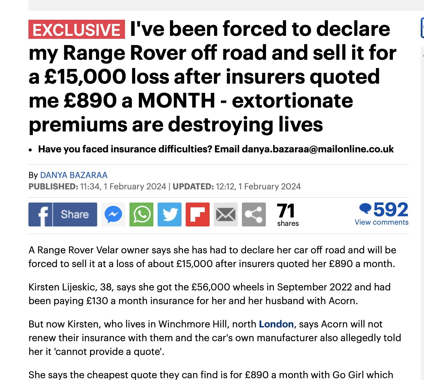 Cash Exploding Range Rover The Range Rover bubble has bursted - Page 6 - All about House prices ...